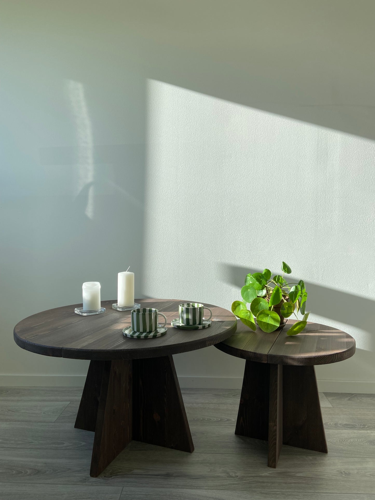 Runt soffbord i set – 80 cm & 50 cm